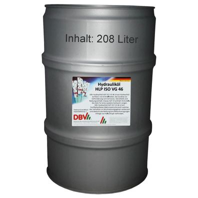 DBV-Hydrauliköl HLP ISO VG 46 208-Liter-Fass