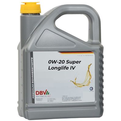 DBV 0W-20 Super Longlife IV 508.00/509.00 4 x 5-Liter-Kanister