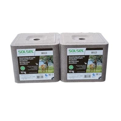 Solsel Wild 2x10kg Mineralstein Salzleckstein Leckstein