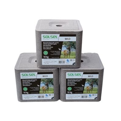 Solsel Wild 3x10kg Mineralstein Salzleckstein Leckstein