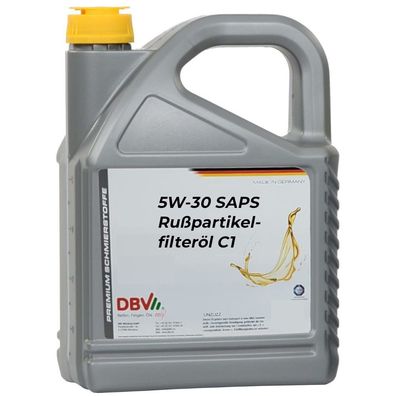 DBV 5W/30 SAPS Rußpartikelfilteröl C1 für Ford, Mazda, Volvo 2 x 5-Liter-Kanne
