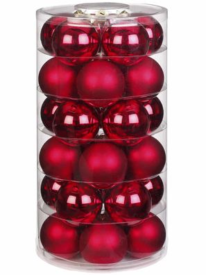 Weihnachtskugeln 30 Stk 6cm Ochsenblut