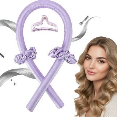 Lockenband für hitzefreie Locken Haarwickler Set mit Haarspange und Haargummis