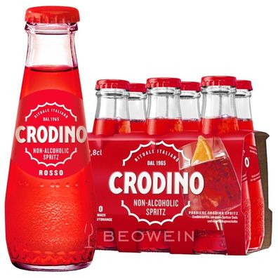 Crodino Rosso alkoholfreier Bitteraperitif 6x9,8 cl