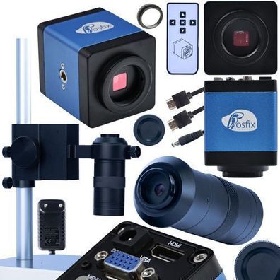 Rosfix Set Mikroskopkamera 2MP + Objektiv 100x + Plattform | HDMI/VGA/C-Mount