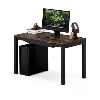 Elektrisch höhenverstellbarer Schreibtisch 120 x 63 cm, Qi- und USB-Ladefunktion