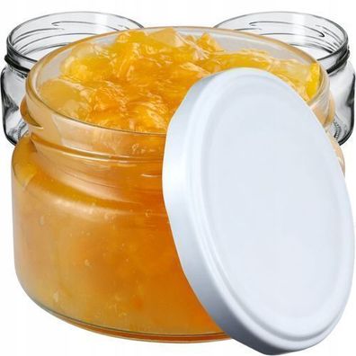 KADAX kleine Einmachgläser 250 ml (20 Stück, Weiß)