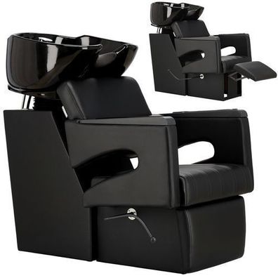 Gaja Friseur- & Barber-Waschplatz mit verstellbarem Keramikbecken & Handbrause