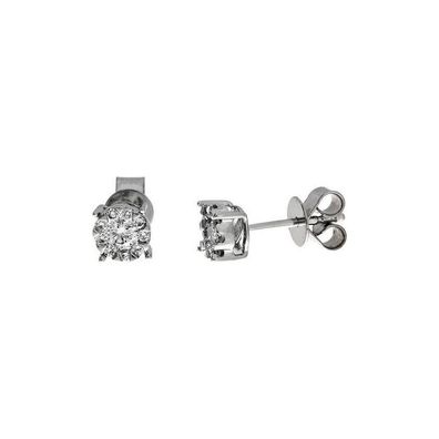 Diamantohrstecker Ohrstecker - 18K 750/- Weißgold - 0.49 ct