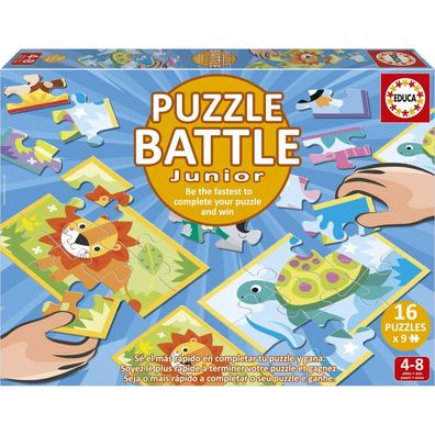 EDUCA Puzzle bitva Zvíř tka 16x9 dílků