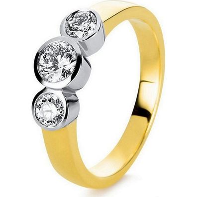 Luna Creation - 1E280GW854-1 - Ring - 18K 750/- Gelbgold / Weißgold - Weite 54