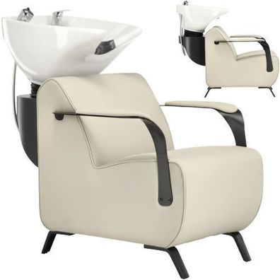 Inez Friseur- & Barber-Waschbecken mit Keramikbecken, Armatur & Brause