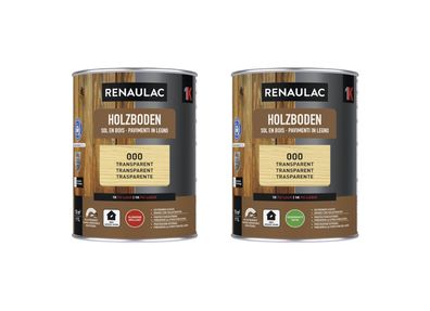Renaulac Holz-Bodensiegel Glänzend/Seidenmatt Transparent 1L oder 2.5L Versiegelung