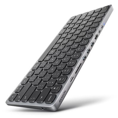 AXAGON HMC-KB-US, Kabelgebunden, USB 3.2 Gen 1 (3.1 Gen 1) Type-C, 100 W, 3,5 mm, Gra