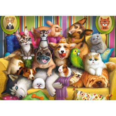Castorland Puzzle Verspielte Haustiere 60 Teile