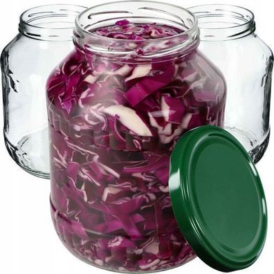 KADAX Weckgläser 1,7L, Einmachglas zum Einlegen, fi89 mm, Einkochgläser