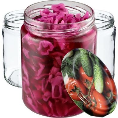KADAX Weckgläser 540 ml, Einmachglas zum Einlegen, Gemüse / 24 Stück