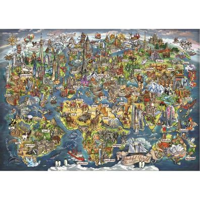 Anatolian Puzzle Amazing World Map 3000 Teile