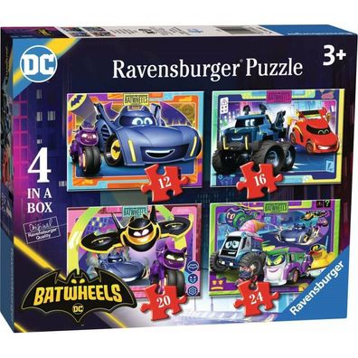 Ravensburger Puzzle Batwheels, 4in1 (12, 16, 20, 24 Teile)