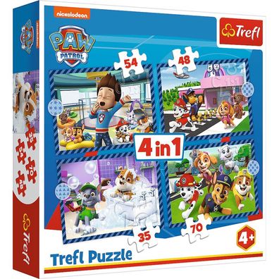 TREFL Puzzle Paw Patrol: Hundeangelegenheiten 4in1 (35,48,54,70 Teile)