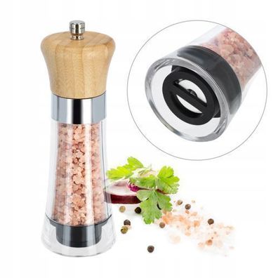 KADAX Salz- und Pfeffermühle, Seesalzmühle aus Acryl, Holz und Keramik