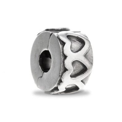 Pandora Moments Gereihte Herzen Clip Sterling Silber 791978