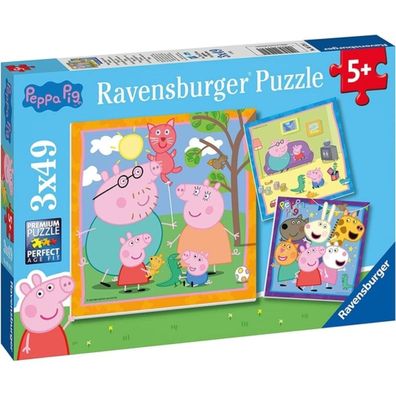 Kinderpuzzle Peppas Familie und Freunde (3x 49 Teile)