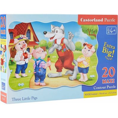Castorland Puzzle Drei kleine Schweinchen MAXI 20 Teile