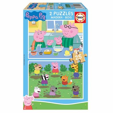 Peppa Pig Holzpuzzle 2x25tlg