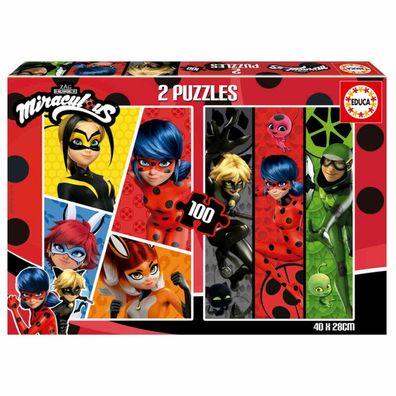 Miraculous Ladybug Puzzle 2x100Stück