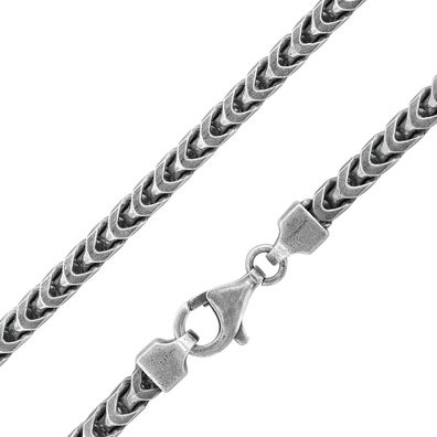 trendor Schmuck Herren-Kette 925 Silber Oxydiert Fuchsschwanzkette 5,1 mm breit 1586