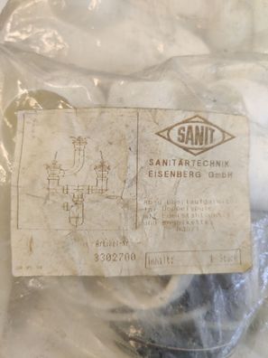 Sanit Ab- und Überlaufgarnitur für Doppelspülen 3302700, G 1 1/2×40