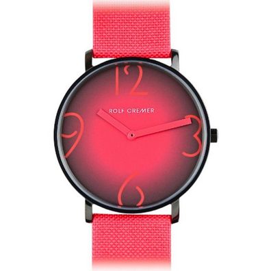 Uhr - Flat 44 - Knallrot