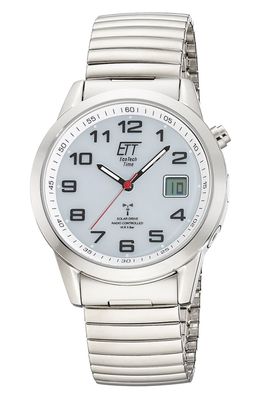 ETT Eco Tech Time Funk-Solar Herren-Armbanduhr Gobi mit Zugband Weiß EGS-11711-12Z