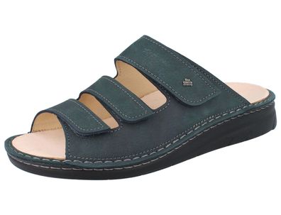 FINN Comfort Mataro Herren Pantolette blau Nubukleder