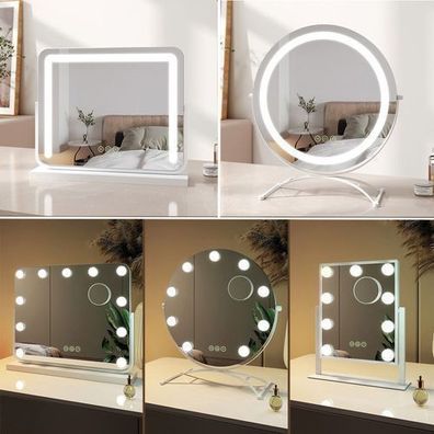 EMKE Tisch Kosmetikspiegel Schminkspiegel LED Beleuchtet Mit Touch 3 Lichtfarbe