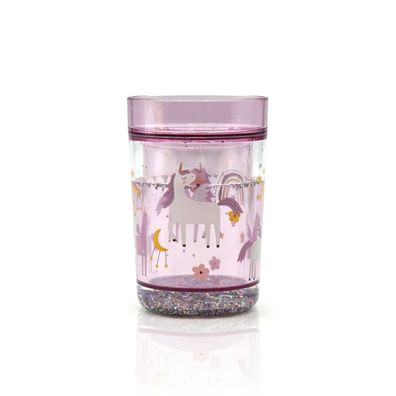 Becher, Kinderbecher, Kindergeschirr, Trinkbecher, Mea-Living, Einhorn Glitzerbecher,