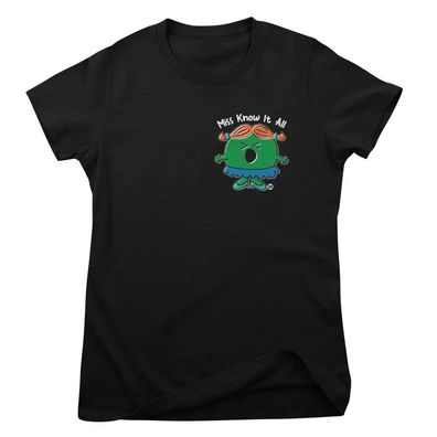 Todd Goldman Art Damen T-Shirt Miss Know IT All-ToddArt Girly Tee TDA-5-LILO020W