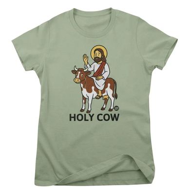 Todd Goldman Art Damen T-Shirt Holy Cow-ToddArt Girly Tee TDA-5-JESUS003W