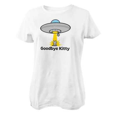 Todd Goldman Art Damen T-Shirt Goodbye Kitty Ufo-ToddArt Girly Tee TDA-5-GBK025W