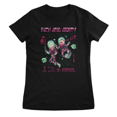 Rick and Morty Damen T-Shirt Intergalactic Space Travel Girly Tee WB-5-RM025W