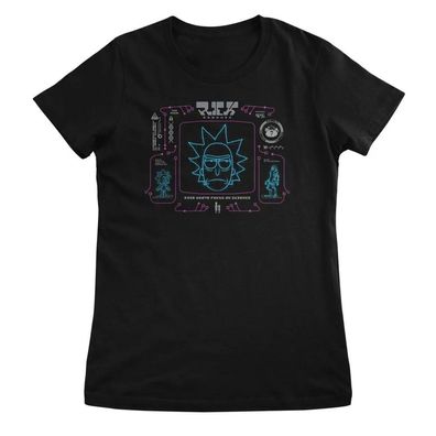 Rick and Morty Damen T-Shirt Sanches-Rise Above Focus ON Science Girly Tee