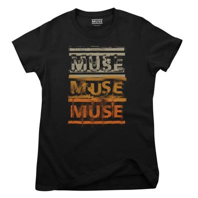 Muse Damen T-Shirt Stacked Logos Girly Tee WMX-5-MUSE001W