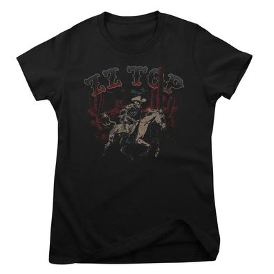ZZ Top Damen T-Shirt Skeleton Cowboy Girly Tee WMX-5-ZZT003W