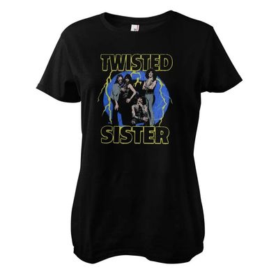 Twisted Sister Damen T-Shirt Vintage Lightning Girly Tee WMX-5-TWS003W