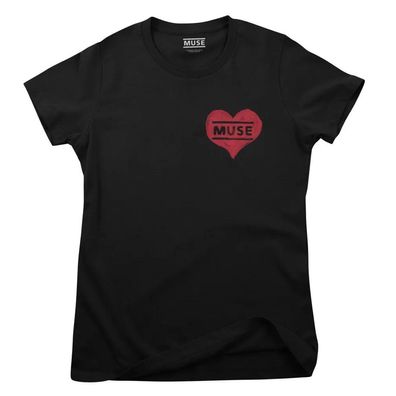 Muse Damen T-Shirt Heart Girly Tee WMX-5-MUSE004W