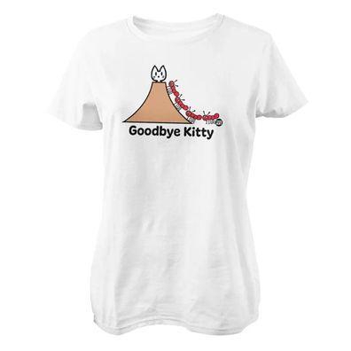 Todd Goldman Art Damen T-Shirt Goodbye Kitty Ant Hill-ToddArt Girly Tee TDA-5-GBK002W