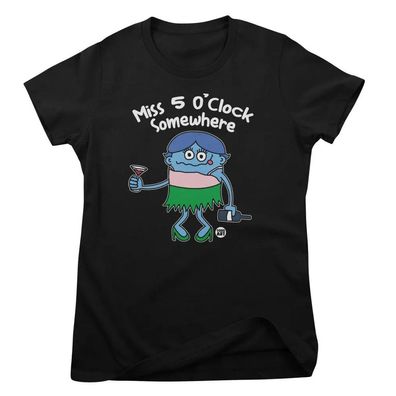 Todd Goldman Art Damen T-Shirt Miss 5 O'Clock Somewhere-ToddArt Girly Tee
