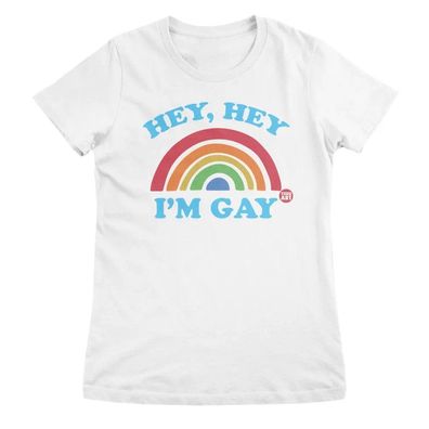 Todd Goldman Art Damen T-Shirt Hey I'M Gay-ToddArt Girly Tee TDA-5-LGBTQ006W
