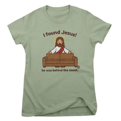 Todd Goldman Art Damen T-Shirt I Found Jesus!-ToddArt Girly Tee TDA-5-JESUS009W